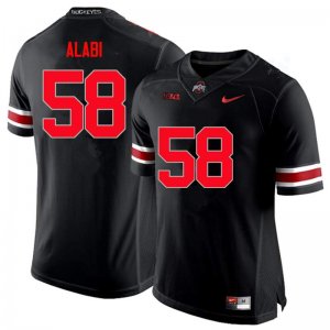 Men's Ohio State Buckeyes #58 Joshua Alabi Black Nike NCAA Limited College Football Jersey Top Quality ZXI7544UM